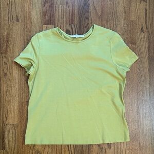 St. John Sport Essentials By Marie Gray Lime Green Crewneck Tee Sz L